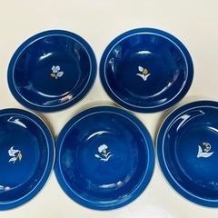 陶器の和皿・青