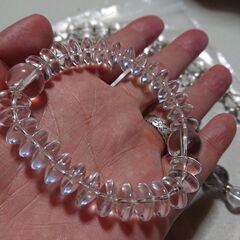 水晶 ソロバン型 数珠ブレスレット