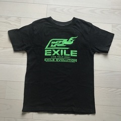♪サイズ150  EXILE   半袖　 Tシャツ　黒×グリーン...