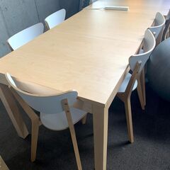[美品] IKEA BJURSTA ダイニングテーブル + チェ...