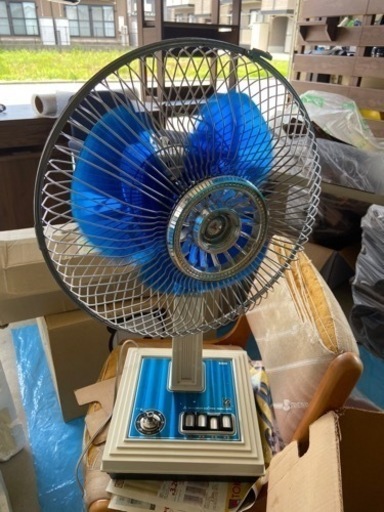 三菱電機 扇風機 レトロ ブルー （三菱 昭和レトロ 扇風機