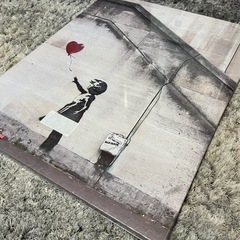 【バンクシー】赤い風船の少女　アートパネル