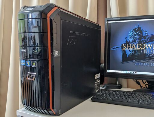 エイサー Predator 格安ゲーミングPC/ワイヤレスキーボード付属/Core i7/GTX1050搭載/ Apexやマイクラにも