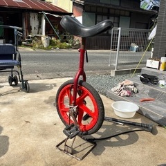 決まりました。子供用　一輪車　スタンド付き