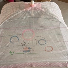 蚊帳　赤ちゃんの布団、ベビーベッドに