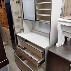 キッチンボード 幅120cm キッチン収納 レンジボード 食器棚 ホワイト 札幌市 中央区