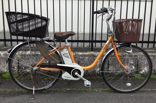 ＜動作品＞パナソニック・26インチ・電動アシスト自転車・BE–EPD633K・3段変速・充電器付・きれいに清掃済みです♪