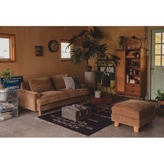 値下げ【unico】 コーデュロイソファ 2.5シーター