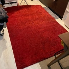 IKEA ラグ 長方形 赤色