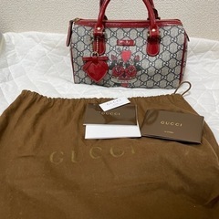GUCCI ミニボストンバッグ ローズプリント PVC GUCCI ミニボストンバッグ ローズプリント PVC