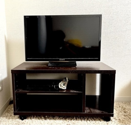 ソニー 24インチ 液晶テレビ テレビ台と録画用HD付き www