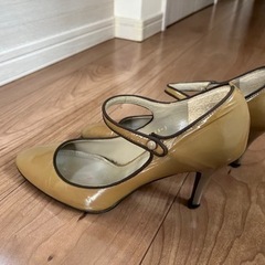 【ネット決済・配送可】革靴　ハイヒール　36cm  NATURA...