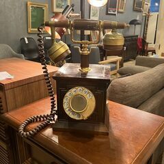 昭和レトロ 田村電機 パルテフォン 電話機 D-005 ダイヤル式 西洋風