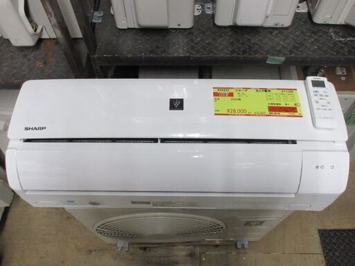 K04222　シャープ　中古エアコン　主に6畳用　冷房能力　2.2KW ／ 暖房能力　2.5KW