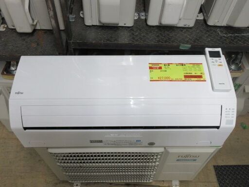 K04224　富士通　中古エアコン　主に6畳用　冷房能力　2.2KW ／ 暖房能力　2.5KW