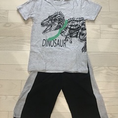 ♬サイズ150  恐竜ティラノサウルス　Tシャツ&ズボン　美品　...