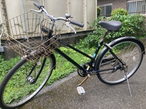 26型 6段変速ブラック自転車
