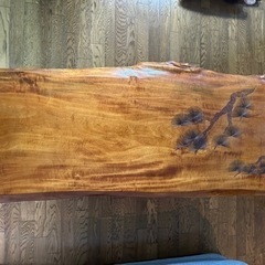 【ネット決済】一枚板ローテーブル　天然木　座卓