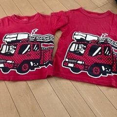 消防車のTシャツです