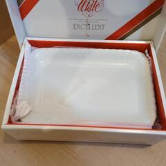 白い長方形のプレート皿　4枚セット　15.5×23.7cm