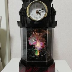 昭和レトロ　光ファイバーライト　置時計　アンティーク　インテリア