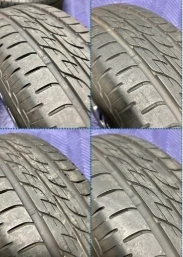 ㉟155/65R13 タイヤ4本とホイールとナット付き-