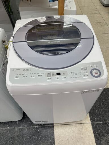 【引取限定】シャープ　ES-9V8C　洗濯機 8KG　2019年　中古品【小倉南区葛原東】