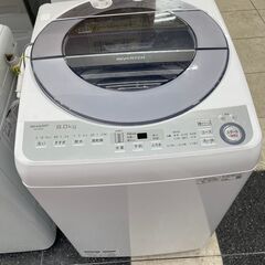 引取限定】シャープ ES-9V8C 洗濯機 8KG 2019年 中古品【小倉南区葛原