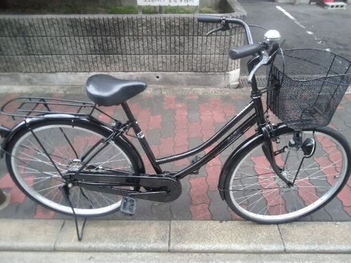 中古自転車1445 27インチ 6段ギヤ LEDダイナモライト身長