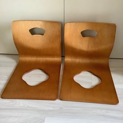 座椅子2個　木製