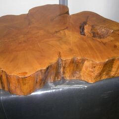 R533  天然木 枚板 輪切り花台 木製飾り板 木工芸 幅63...