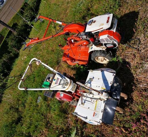 管理機クボタT1-55SとマメトラMRV3VD