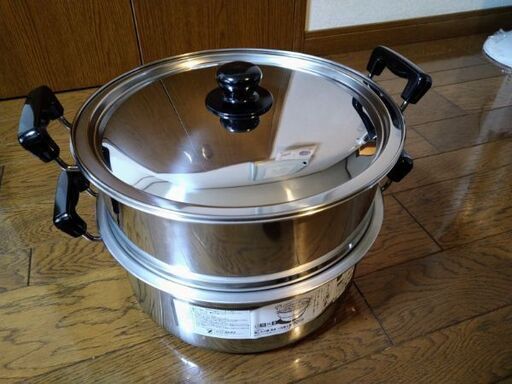 ヨシカワ 蒸しもの鍋 満菜 二段蒸し器 30cm