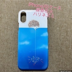 iPhoneXSケース(線香花火をするハリネズミ)