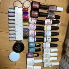 ジェルネイルセット 74色 ＆LEDライト&ネイルパーツ20点& ポリジェル9色