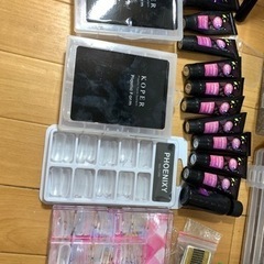 ジェルネイルセット 74色 ＆LEDライト&ネイルパーツ20点& ポリジェル9色