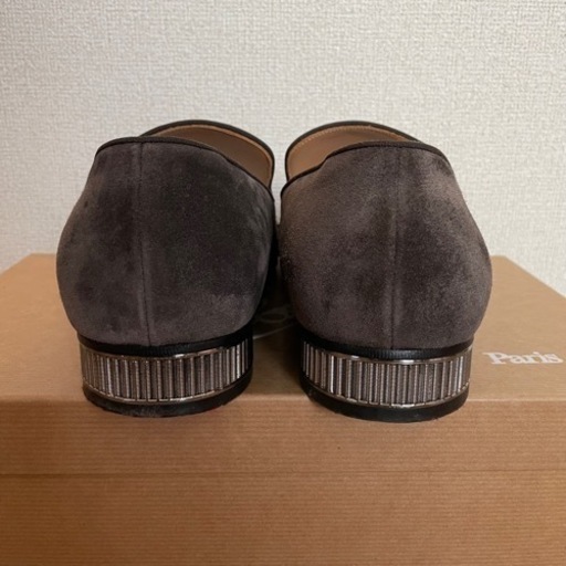 美品✴︎ルブタン✴︎ドレスシューズ スリッポン スパイク グレー 42