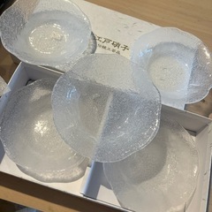 値下げ【新品未使用】江戸硝子小皿5つセット（新品未使用）