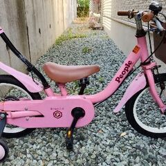 子供用自転車　14インチ　補助輪　補助ハンドル付