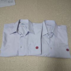 東福岡高校 半袖カッターシャツ ２枚セット 校章赤