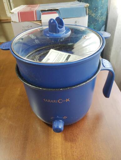 中古煮る焼く蒸す炊くの小型の電気ナベの出品です。