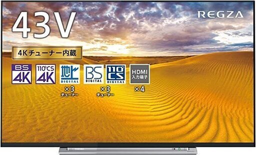 東芝 REGZA ４Kテレビ　43M520X 一部不具合あり