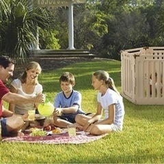 リッチェル ペット用 3ウェイサークル   6面70H ベージュ