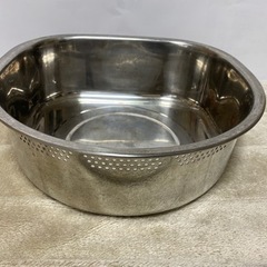 【ネット決済】ステンレス製　洗い桶　タライ　食器洗い桶　中古品