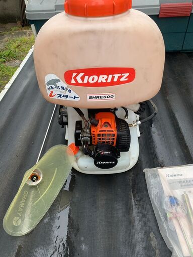 8000円に値下げしました。Kioritz 　１５リットルエンジン噴霧機 SHRE500G　説明書付き