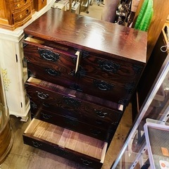 【売約済】【40万】美品　岩谷堂箪笥　チェスト　欅材　ケヤキ材　整理箪笥　漆塗　伝統工芸　和家具　収納　衣類　検　岩谷堂　箪笥　南部鉄器　和箪笥　6段　鍵付き 