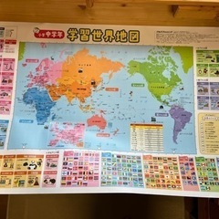 学習世界地図ポスター
