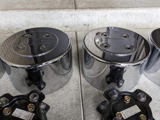 AeroCover 大型4軸低床　ハブカバー 07スーパーグレート低床用メッキハブキャップフロント4枚セット