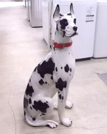 イタリア製 陶器 犬の置物 グレートデーン 大型犬 高さ95cm ITALY 札幌市東区 新道東店