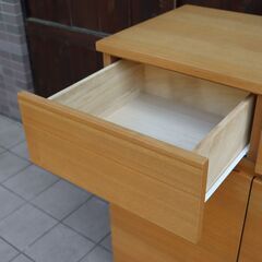 人気の無印良品(MUJI)の木製キャビネット・木製扉・タモ材です！明るい